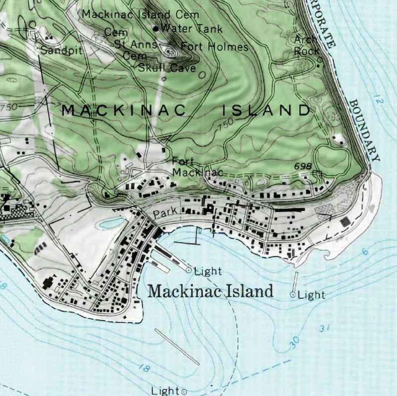 Mackinac Island Trail map prints Paper Cairns