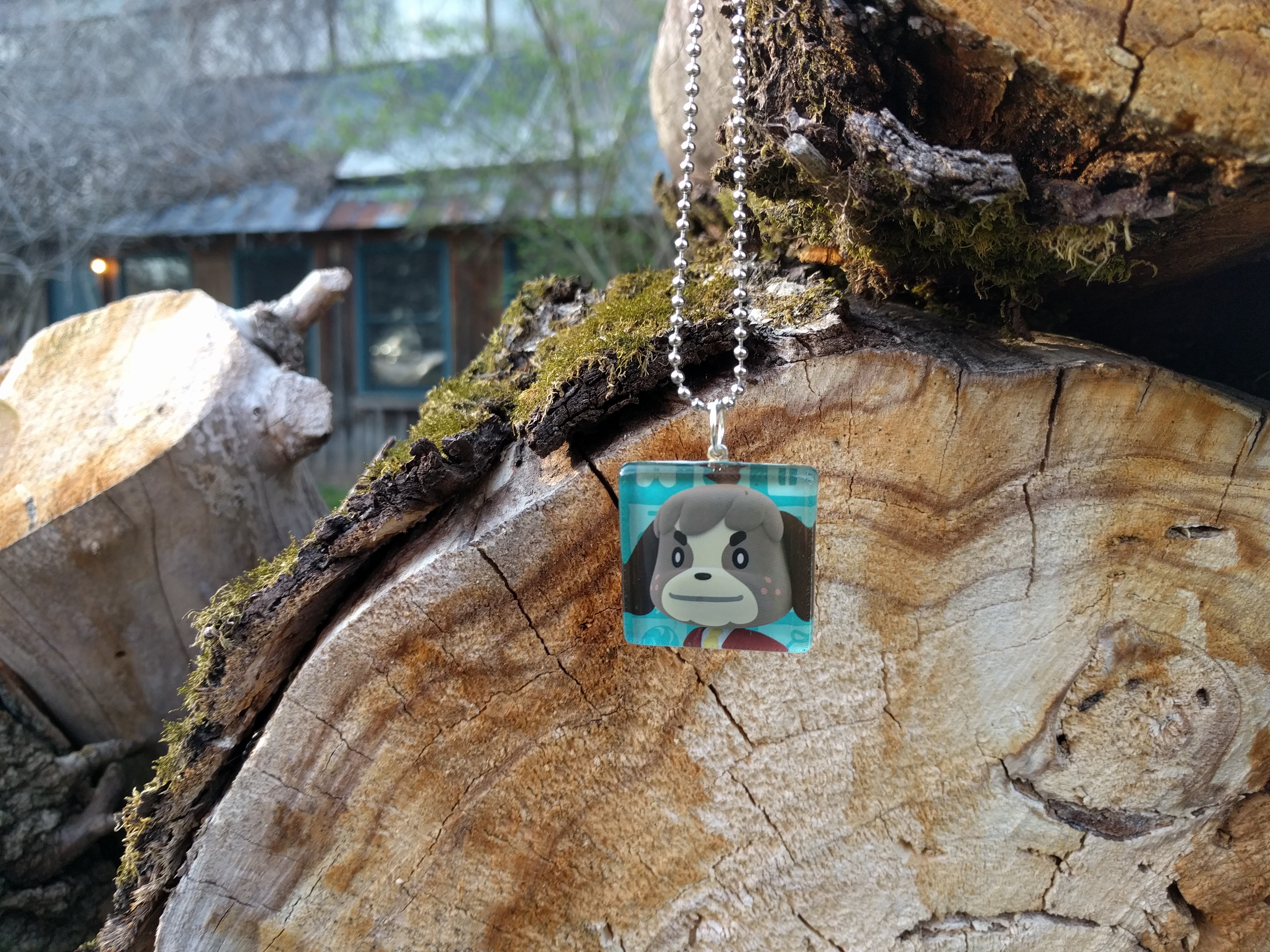 Digby Animal Crossing Amiibo Card Necklace Paper Calico