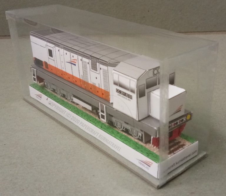 Papercraft Lokomotif CC 201 Skala 87Papercraft Kurniatravel