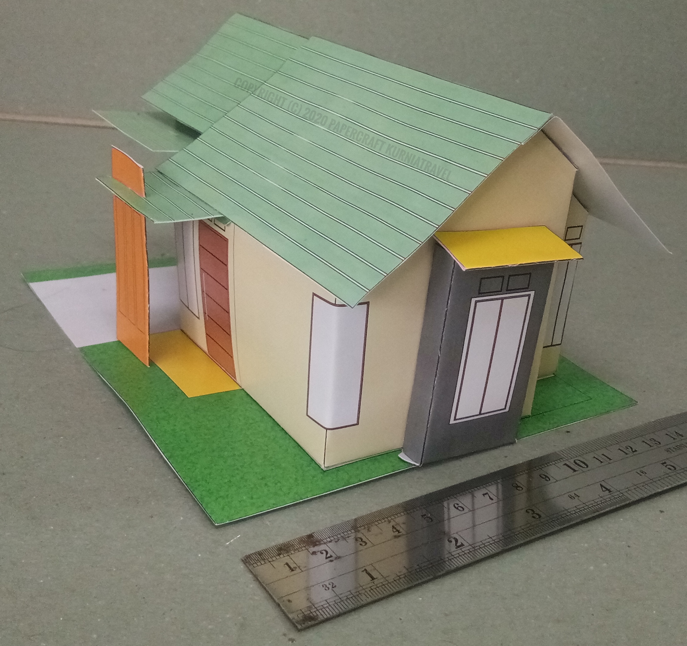 Papercraft Bangunan Rumah Sederhana Tipe 1 Papercarft Kurniatravel
