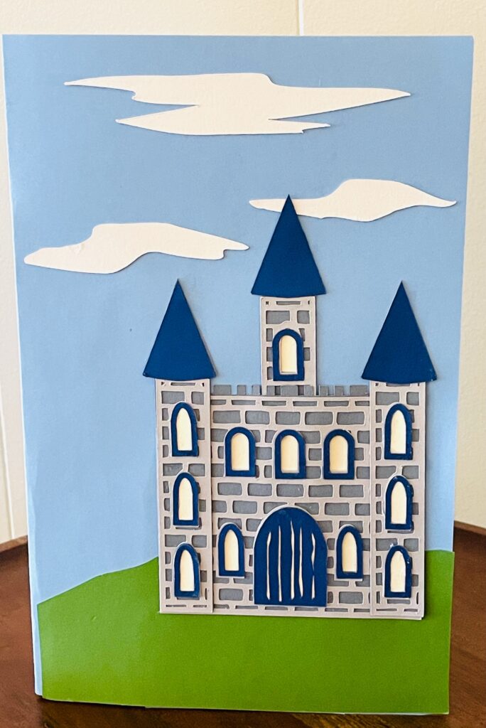 Castle PopUp Card for the Card Makers Success Summit Paper Glitter Glue