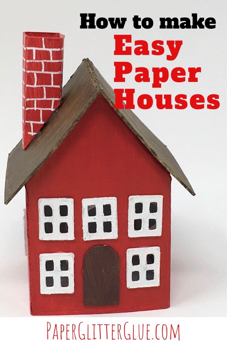 Easy Paper Houses Free Printable Pattern Paper Glitter Glue
