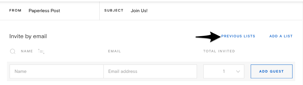 Adding contacts from my Paperless Post Address Book to my Flyer