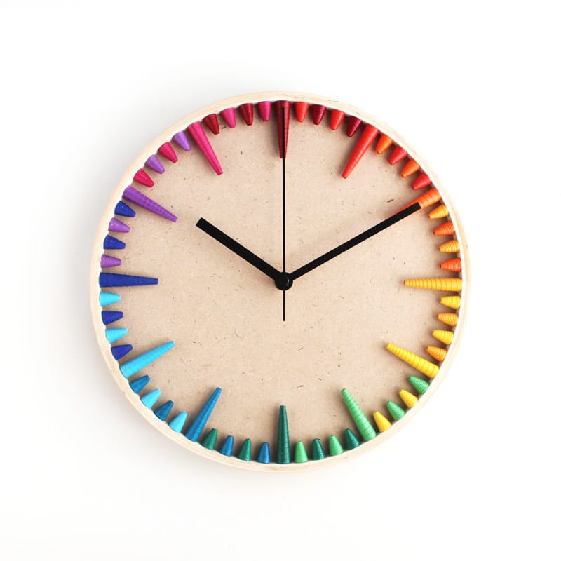 Rainbow Wall Clock • Colorful Home Decor • LGBTQ House Warming Gift