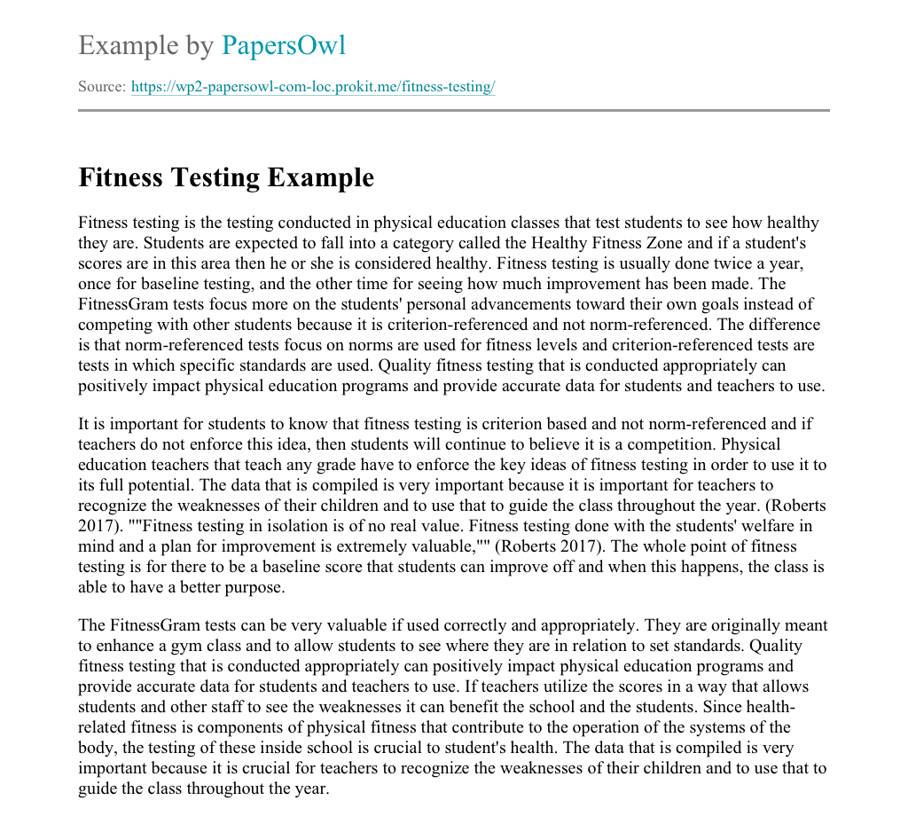 Fitness Testing Free Essay Example Fitness Testing Free Essay Example