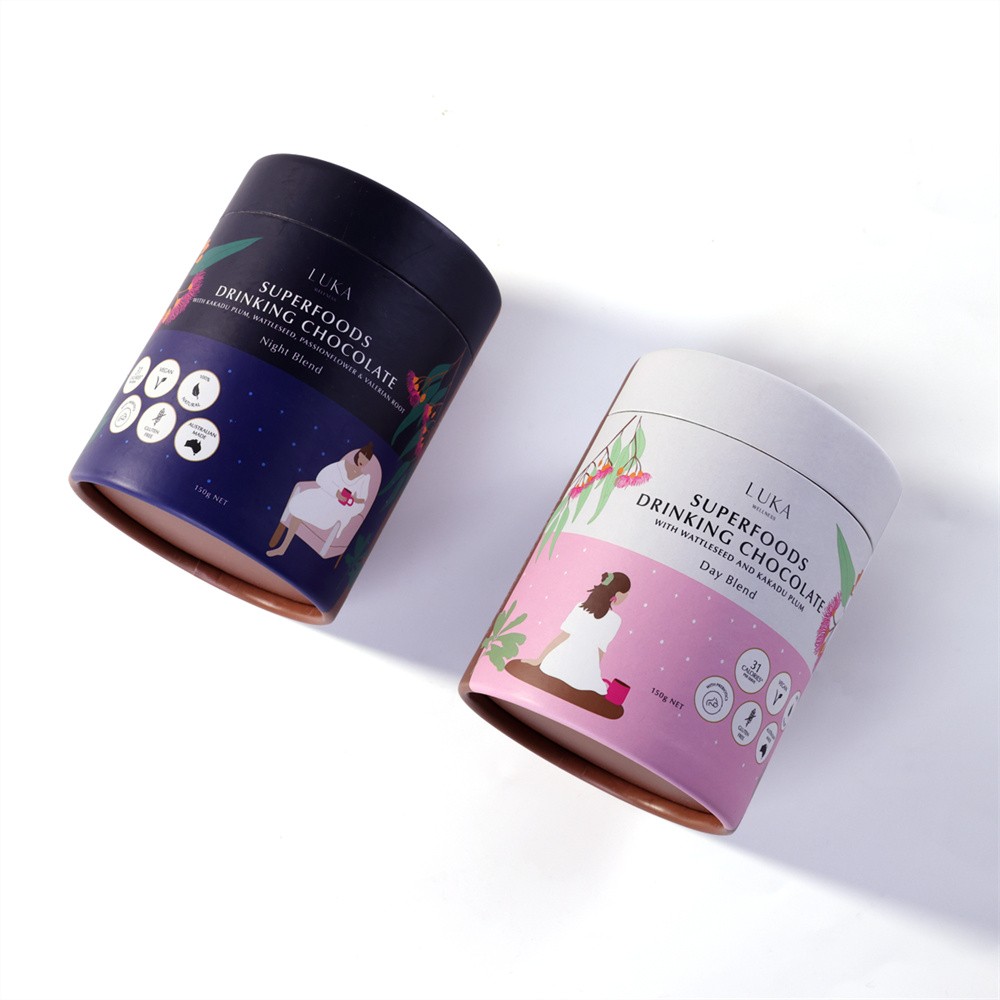 Superfood Paper Tubes Chocolate Paper Tubes Food Grade Tubes