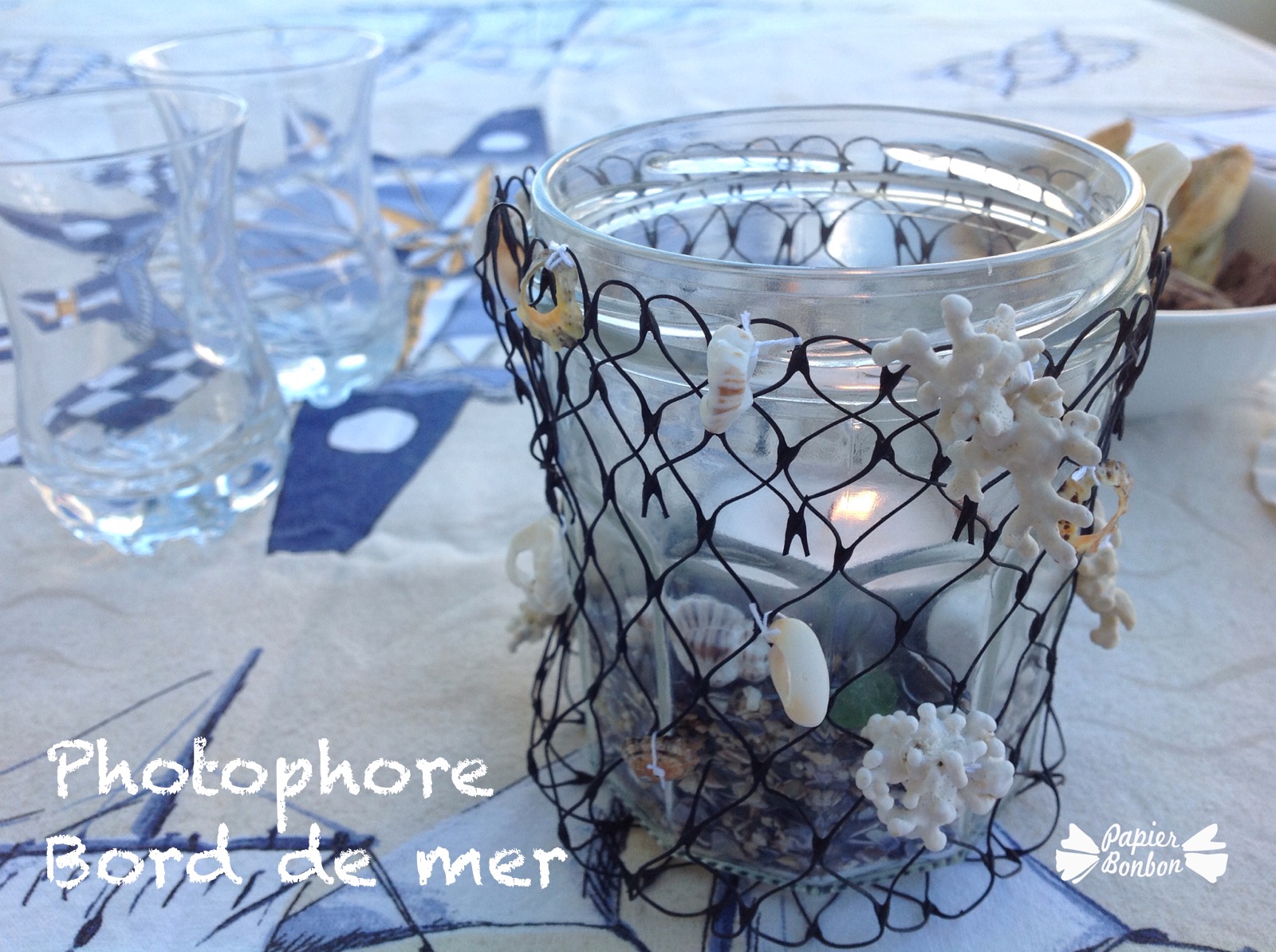 Diy Photophore Bord De Mer Papier Bonbon