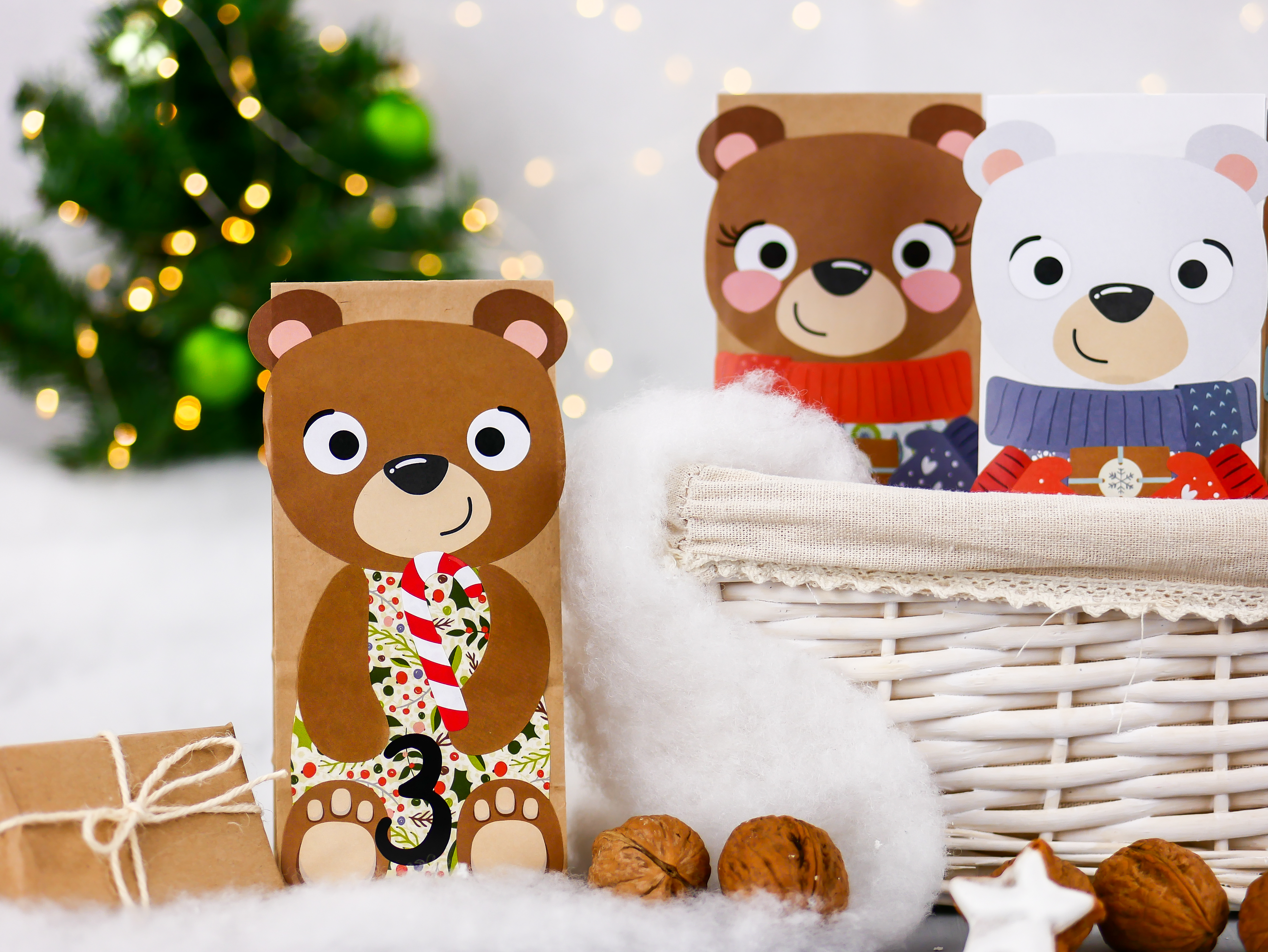Adventskalender Bär Basteln