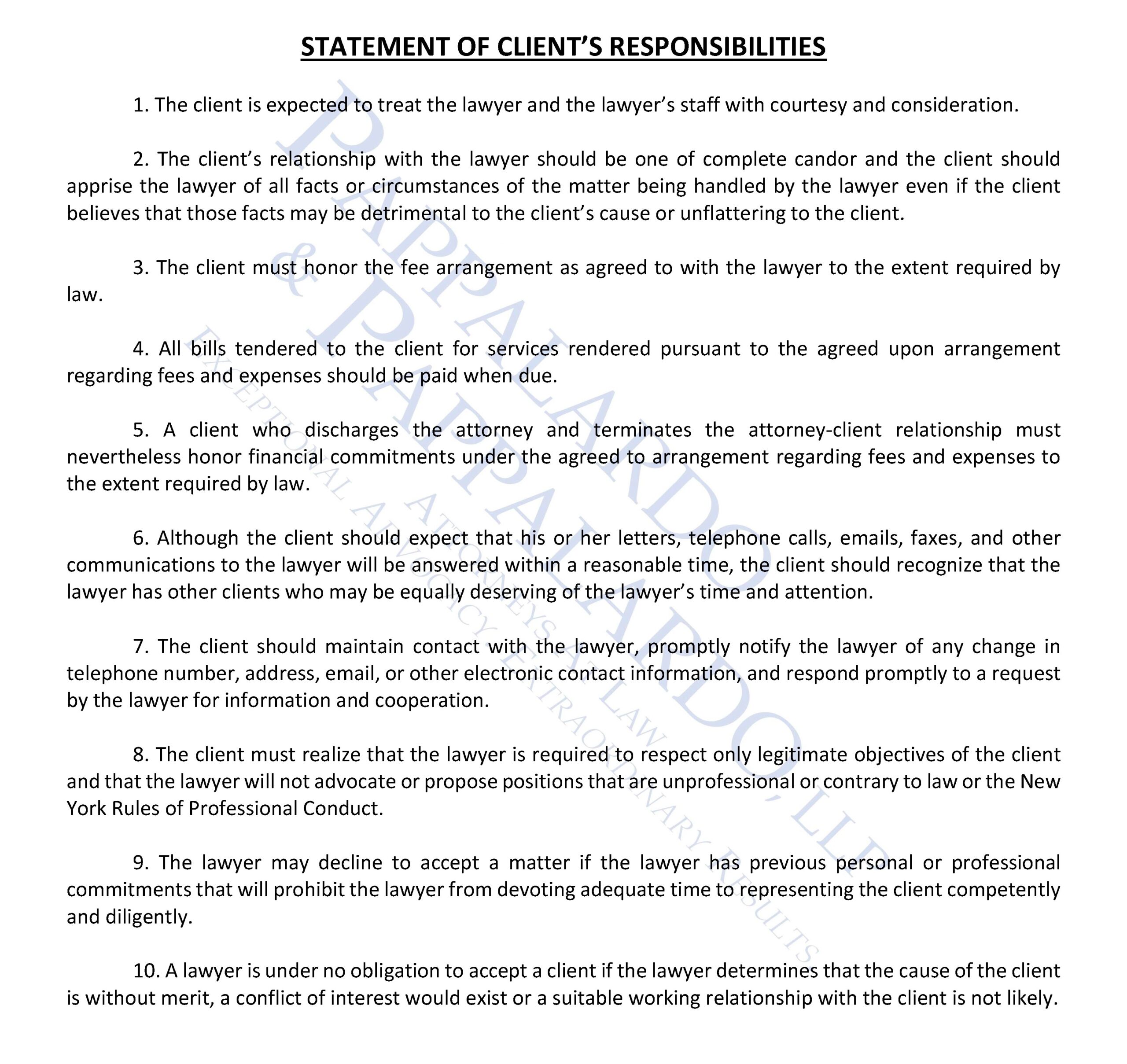 Client’s Rights What Defendants Should Expect From Their Attorneys
