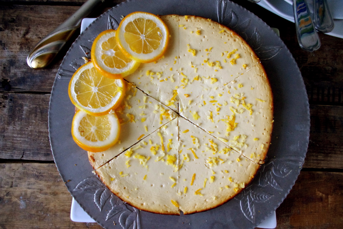Crustless Lemon Honey Greek Yogurt Cheesecake The Pappas Post