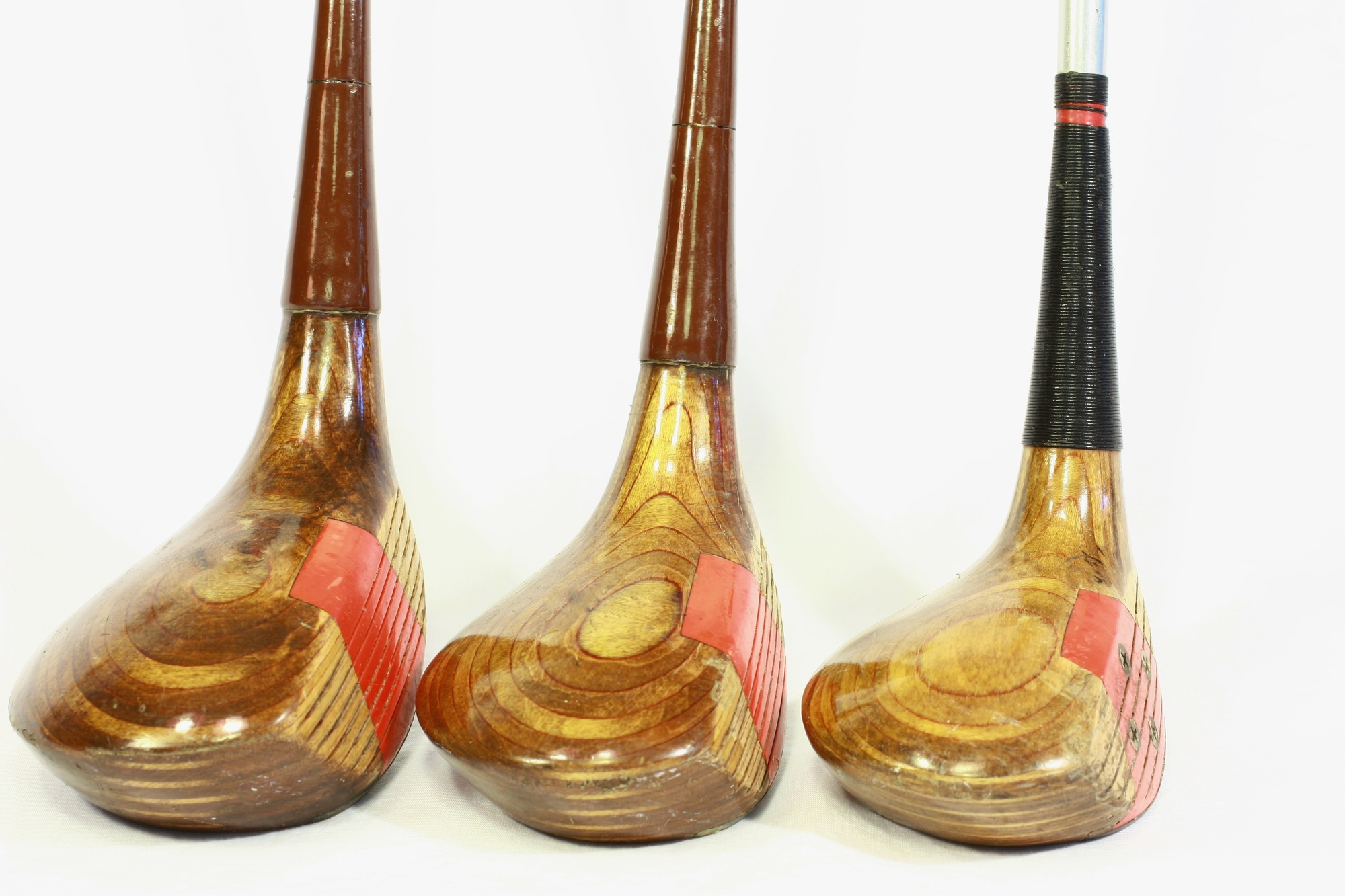 Three Antique wooden golf clubs We Love Golf Par24
