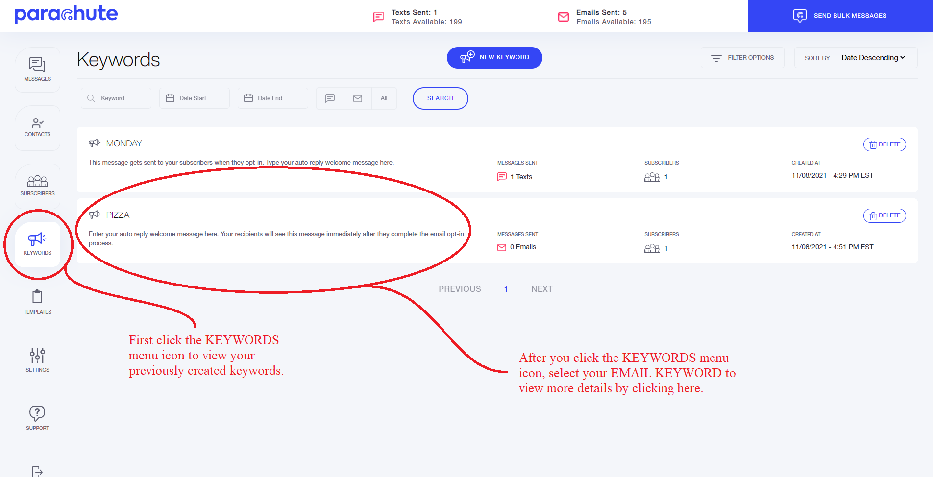 User Guide Parachute