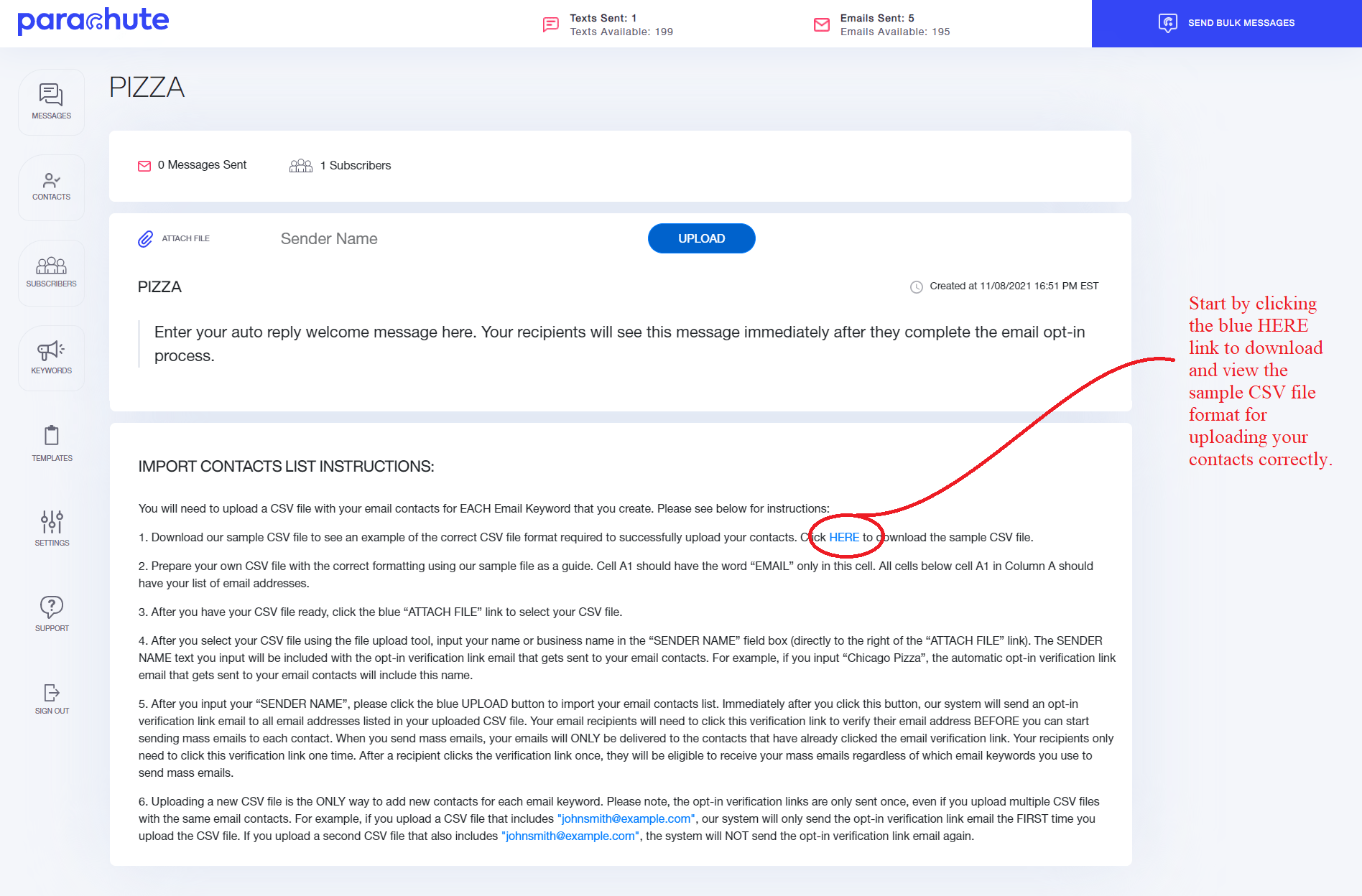 User Guide Parachute