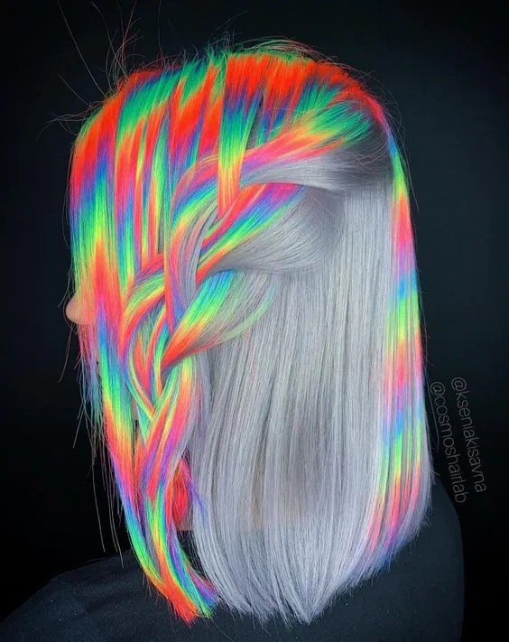 Glitch Hair o arco íris nos fios! Parada de Beleza por Priscila Miguel