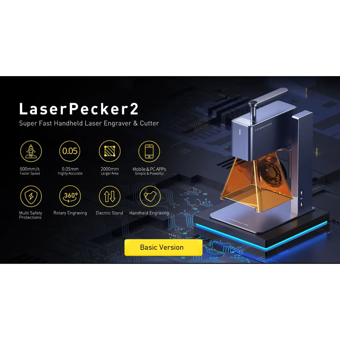 LaserPecker 2 Basic Laser Cutter/Engraver 3D Printing Supplies, 3D