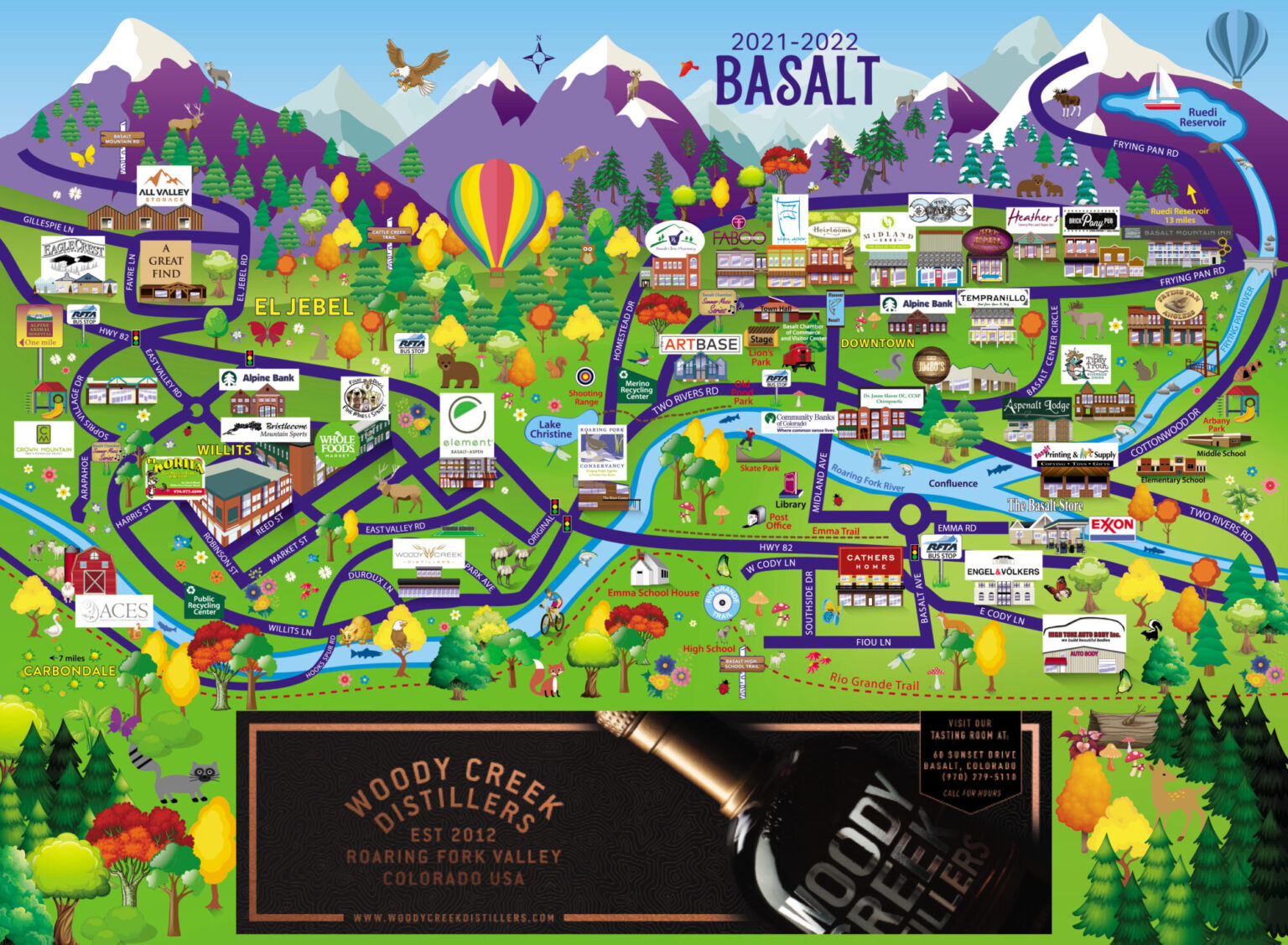 Basalt Map Paradise Publishing