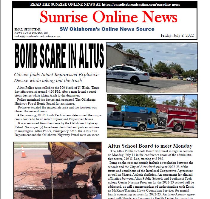 Friday, July 8, 2022 Paradise Broadcasting