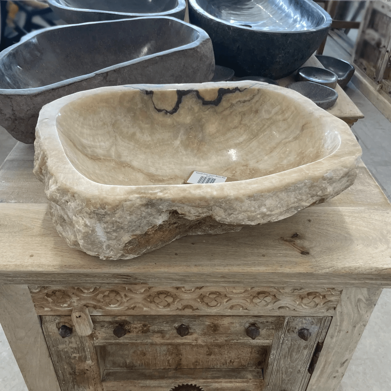 Natural Onyx Stone Basin 58 Paradise Living Co.