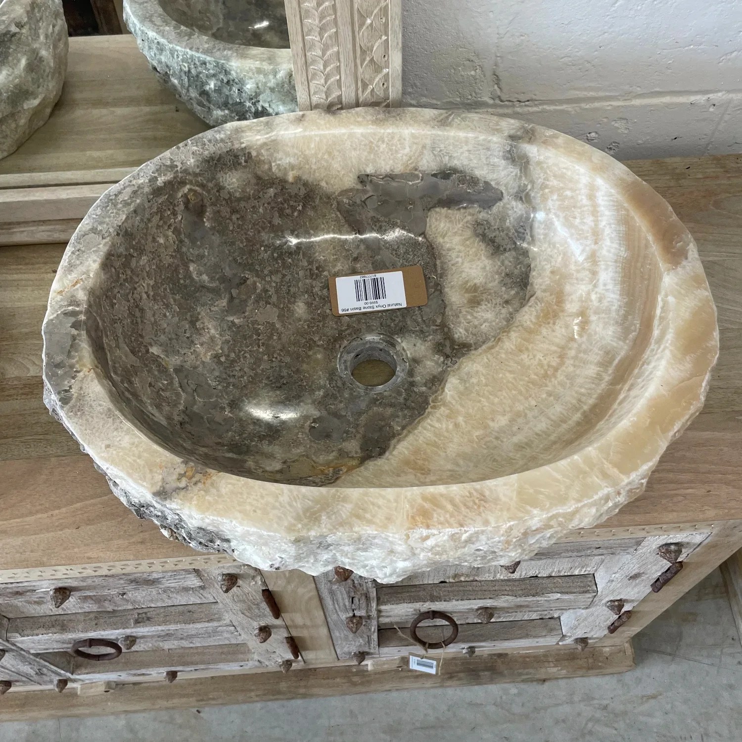 Natural Onyx Stone Basin 66 Paradise Living Co.