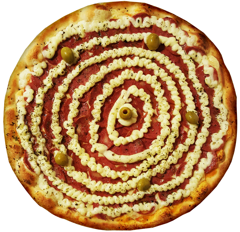 Pizza de Calabresa com Catupiry Paradise Pizzaria