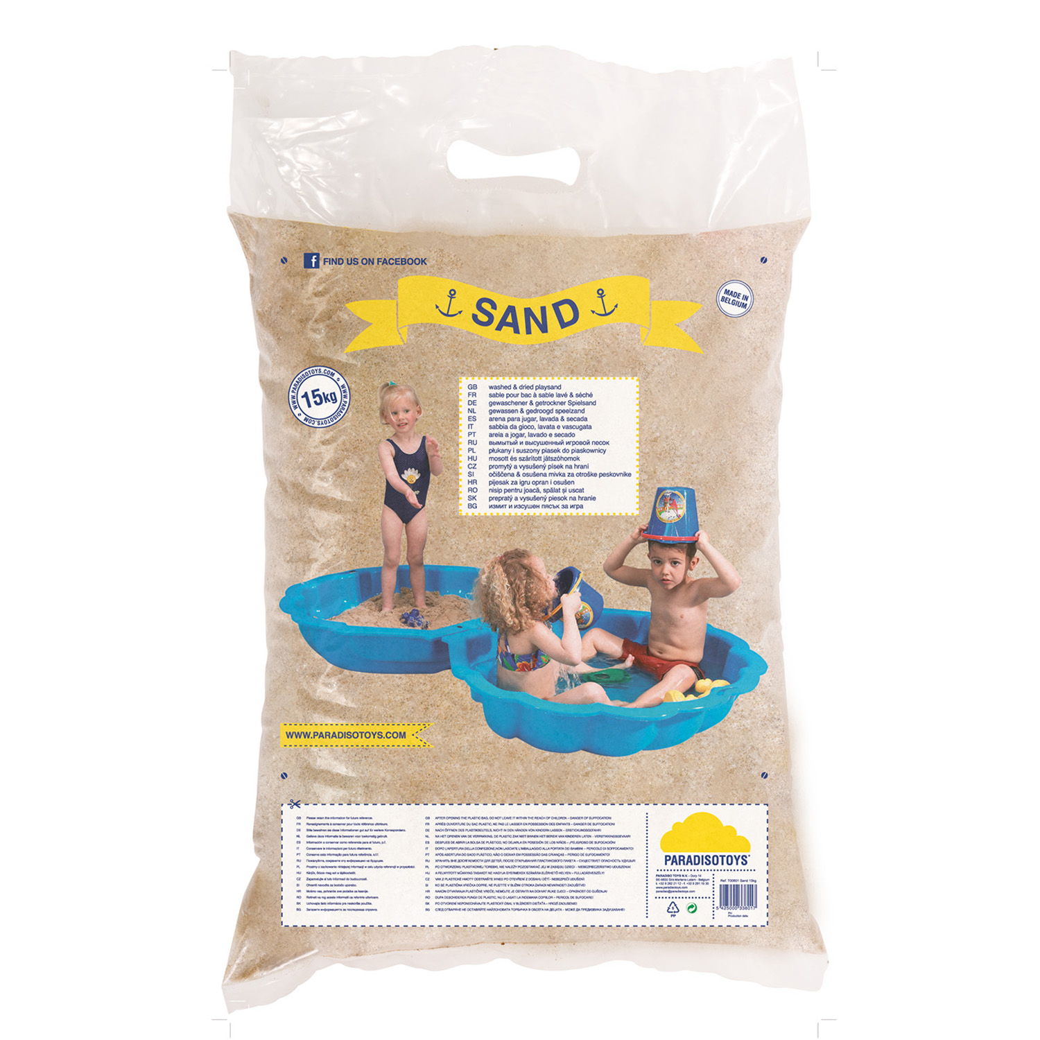 Bag of Sand 15kg Kiddie Pool/Ball or Sand Pit Paradiso Toys