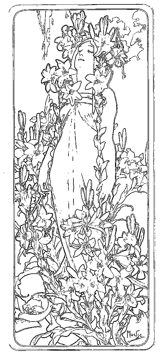 ミュシャの塗り絵① | Art, etc.