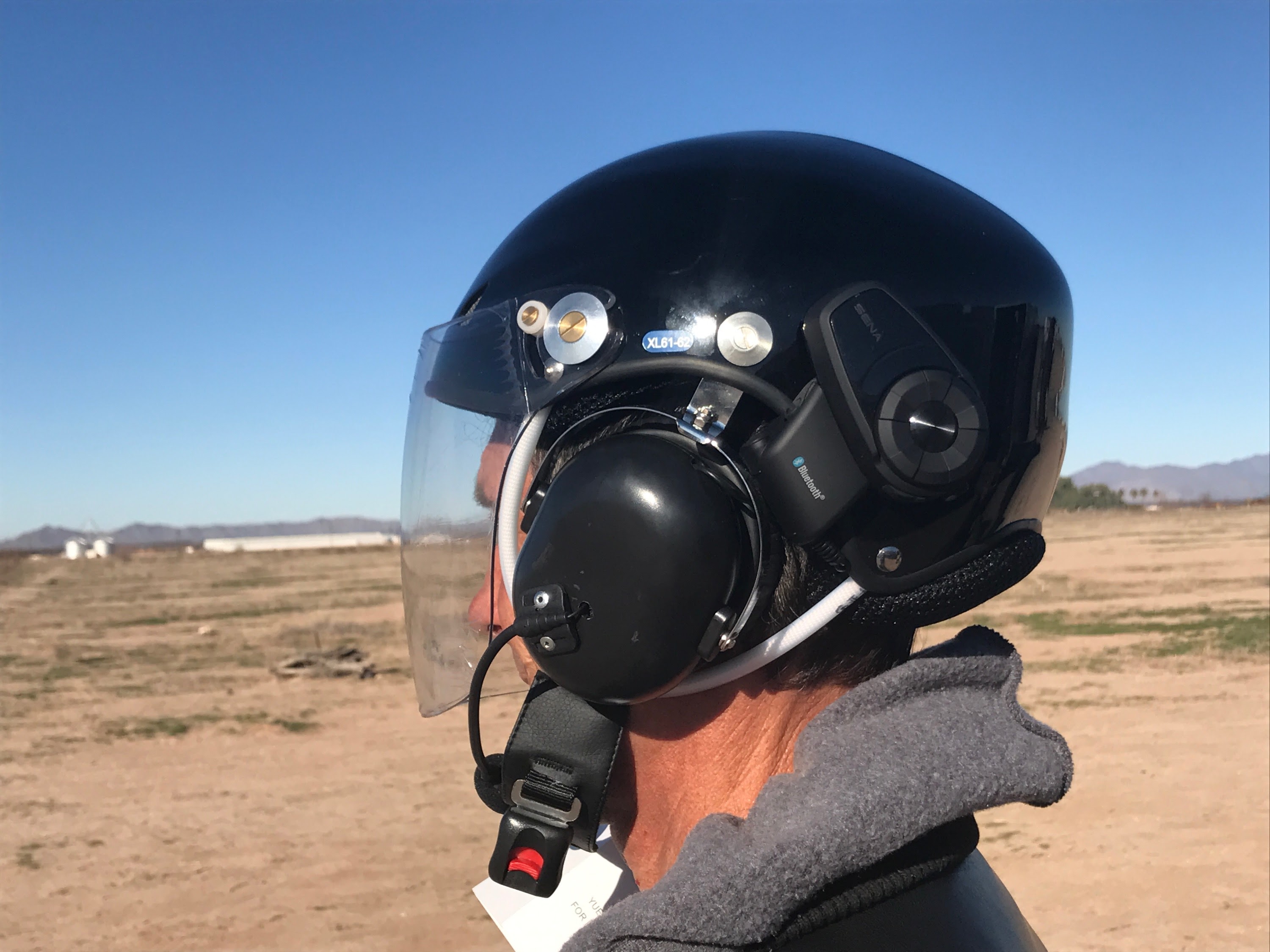 Bluetooth Powered Paragliding Helmet YPHH2000F Paramotor Central, LLC