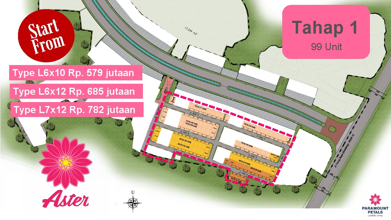 Paramount Petals Cluster Aster pertama dan perdana Konsultasi Properti