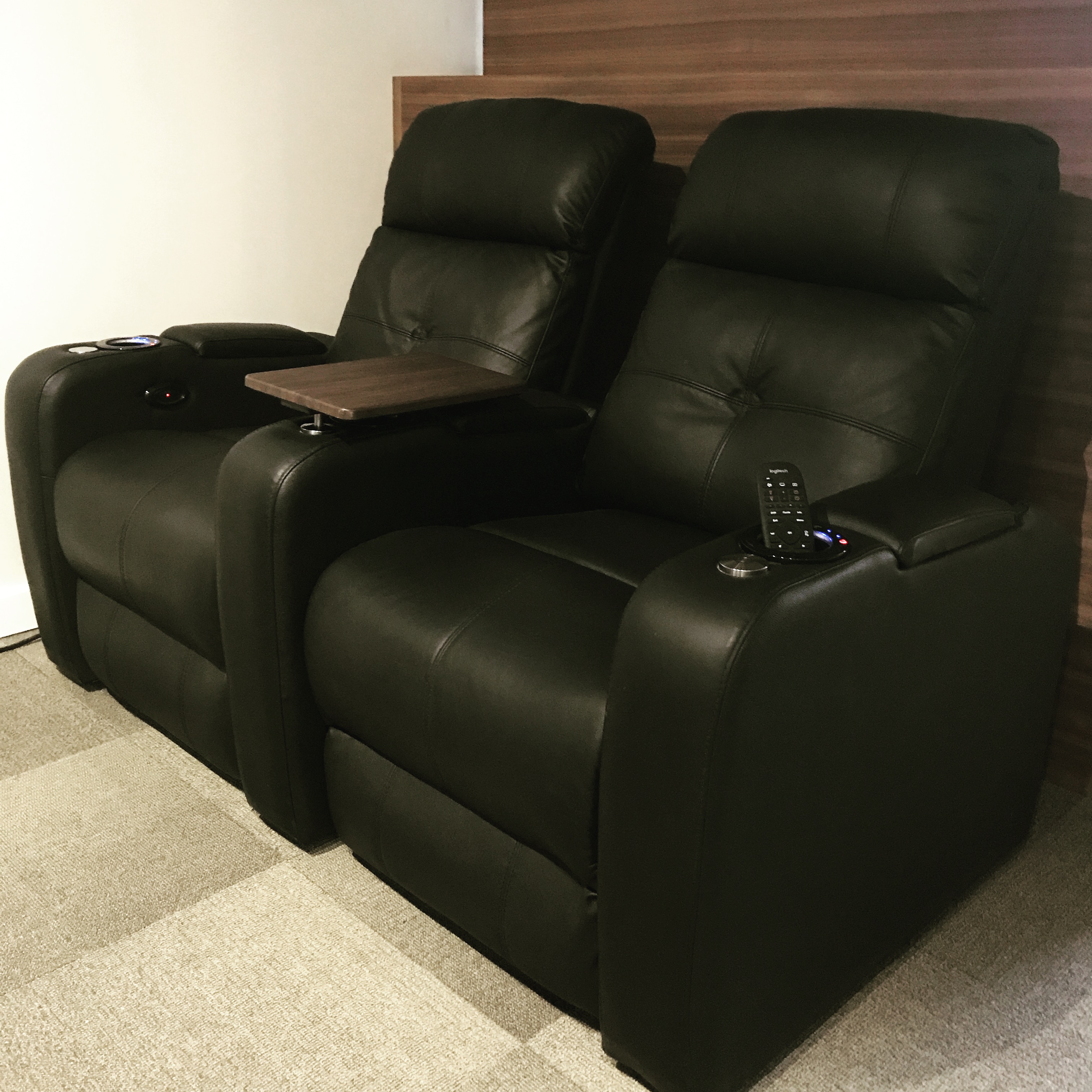 Motorized Leather Theatre Chairs (each) Paramount Automation
