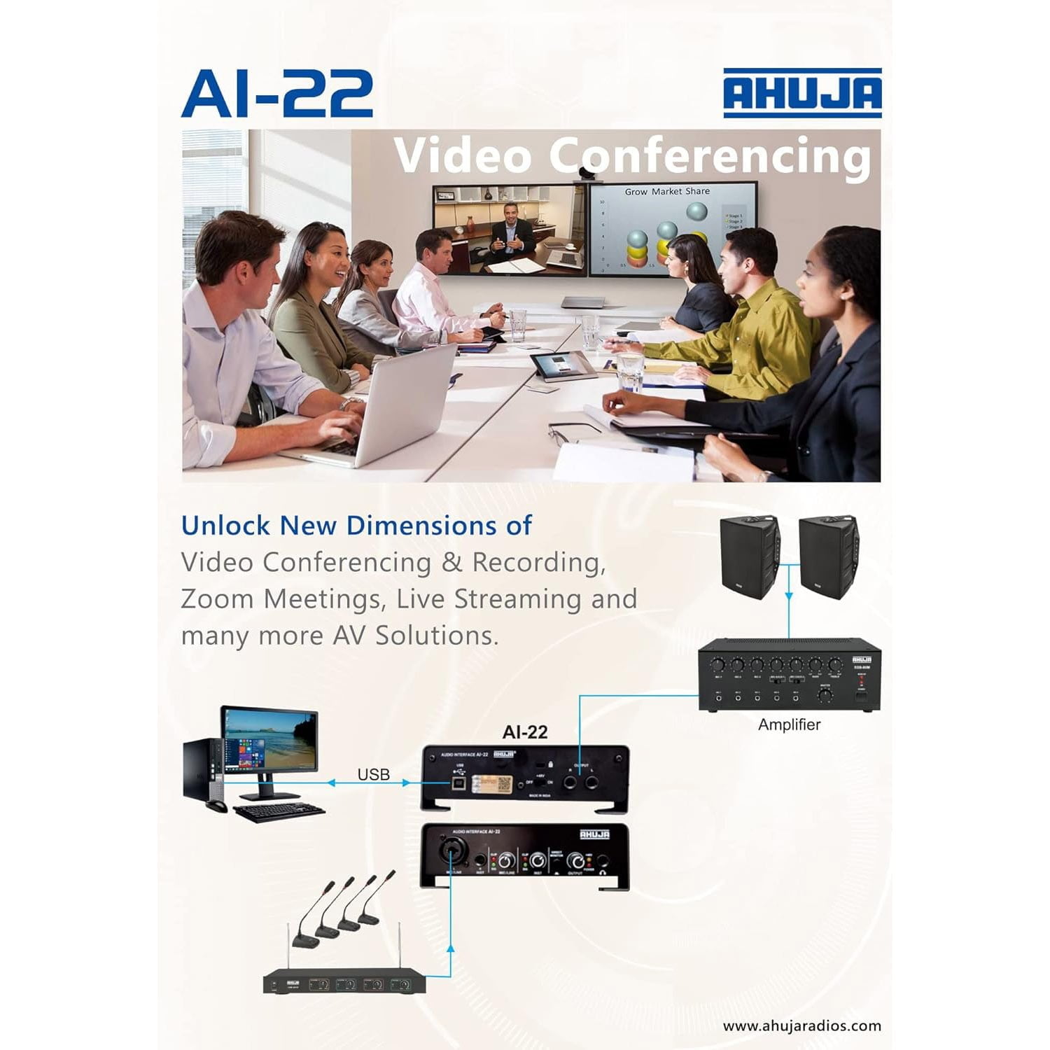 Ahuja AI22 USB Audio Interface Paras Pro Audio
