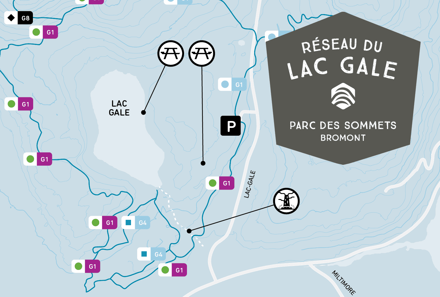 Parc des sommets Sentiers Bromont Location Billetterie Boutique