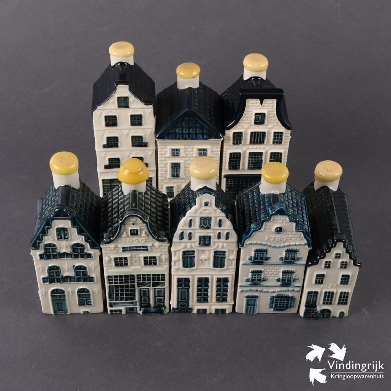 Set KLM Huisjes Delfts Blauw Bols Parels Breda
