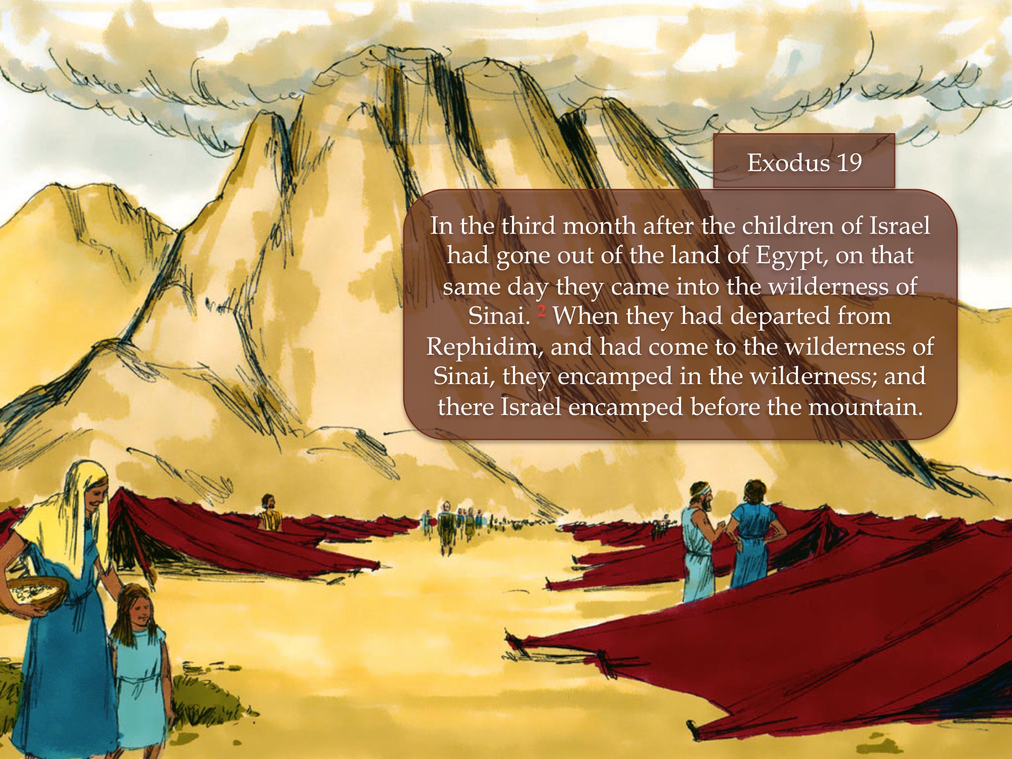 Moses at Mt Sinai (Exodus 19) PnC Bible Reading Illustrated Bible