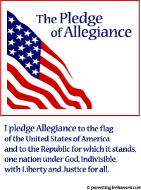 Printable Pledge of Allegiance Flag Posters
