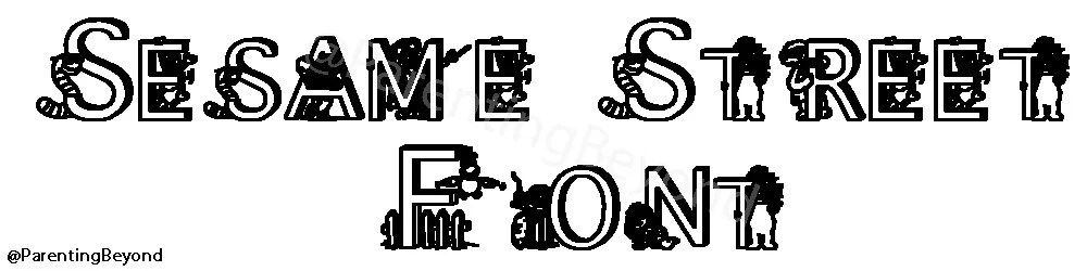 FREE Sesame Street Font & Face Printables 4 The Love Of