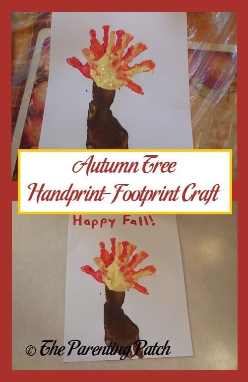 Autumn Tree HandprintFootprint Craft Parenting Patch