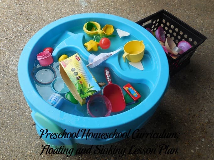 Preschool Homeschool Curriculum Floating and Sinking Lesson Plan