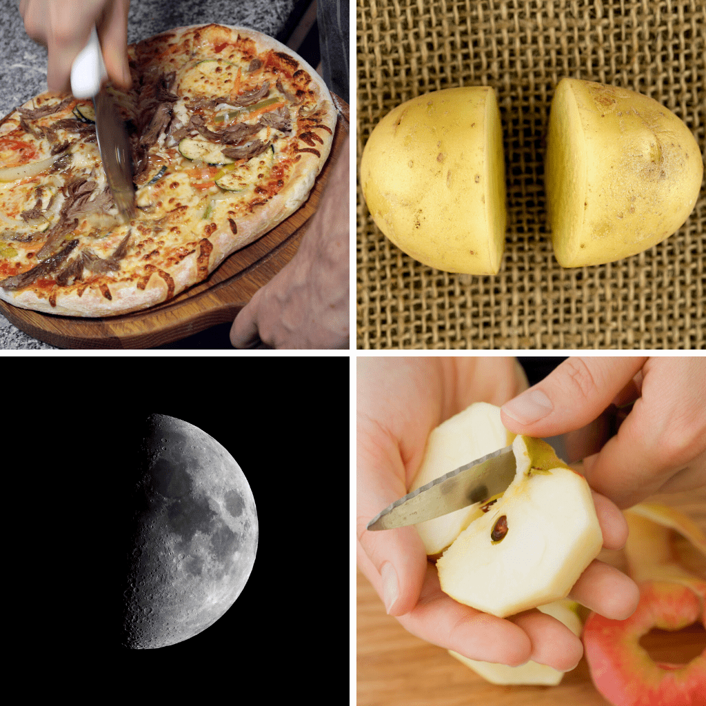 Recognising half and quarter as equal parts of an object, shape or