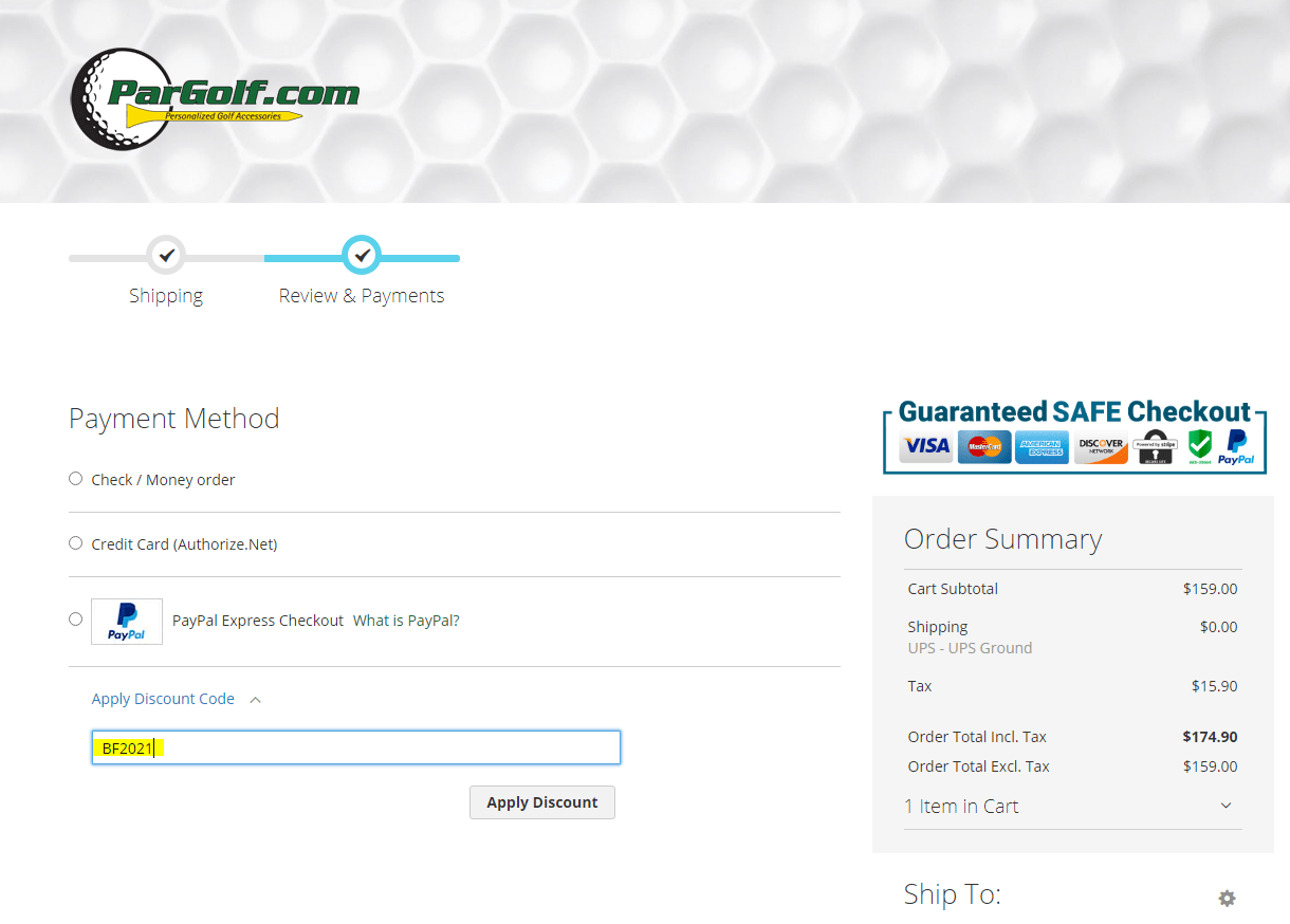 Par Golf Supply Customer Care Center