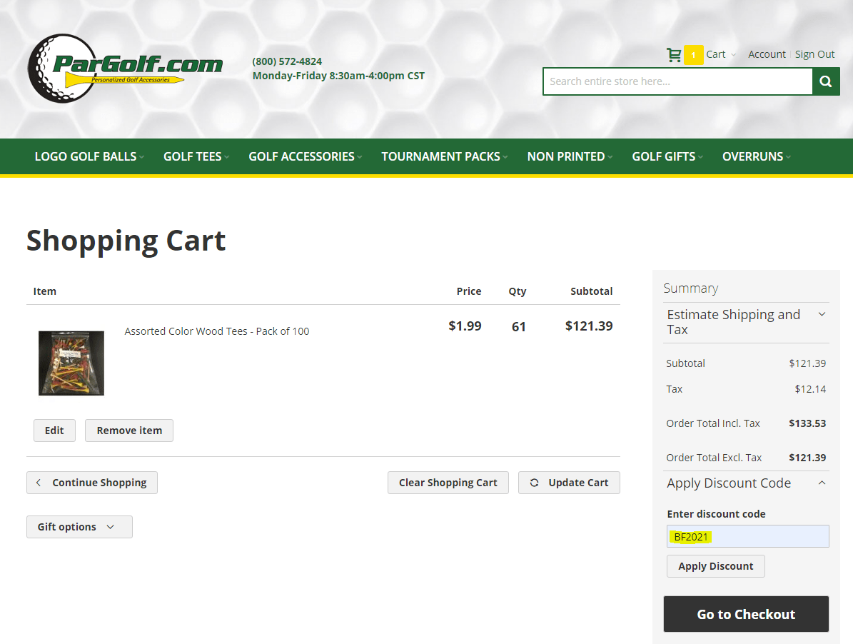 Par Golf Supply Customer Care Center