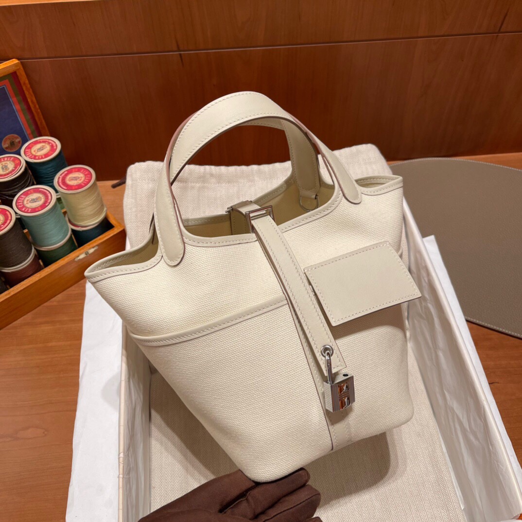 Picotin Cargo 18 White Canvas Paristore