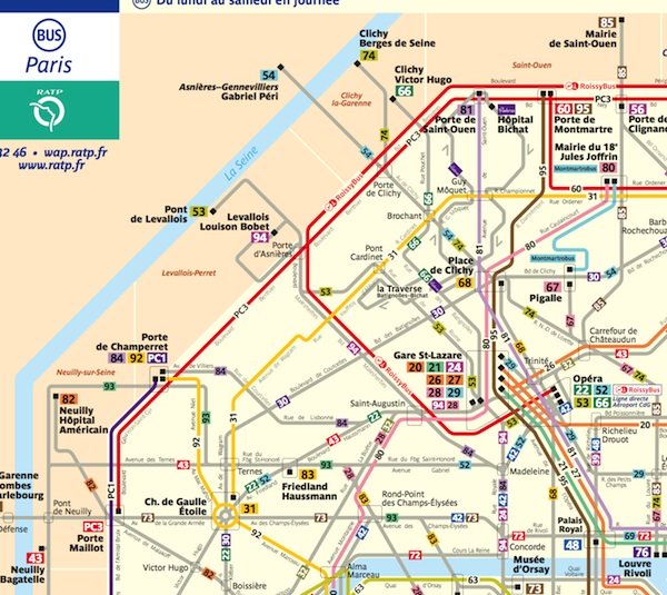 Paris Bus Map Paris by Train