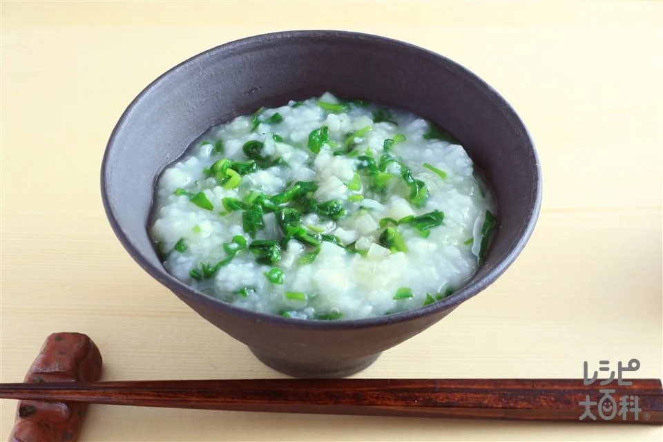 楽天市場】七草セット 愛媛県宇和島産【野菜セット同梱で送料無料】 : マツウラ八百屋 七草粥～レトルトの白がゆを使って！～のレシピ・作り方・献立｜レシピ大百科（レシピ・料理）｜【味の素パーク】 : 青菜を使った料理