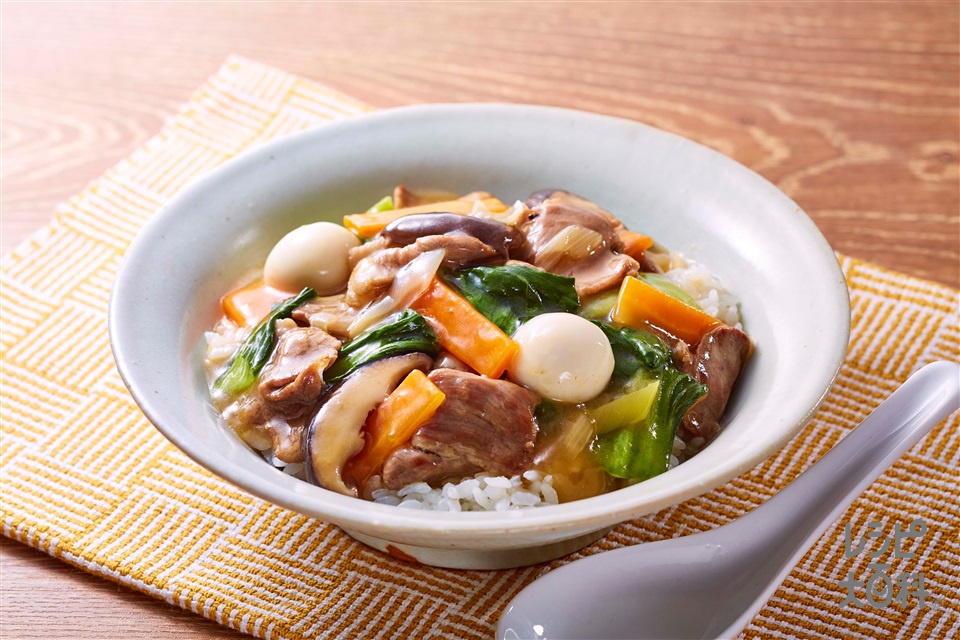 野菜だし中華丼のレシピ・作り方｜レシピ大百科（レシピ・料理）｜【味の素パーク】 豚こま切れ肉やご飯を使った料理