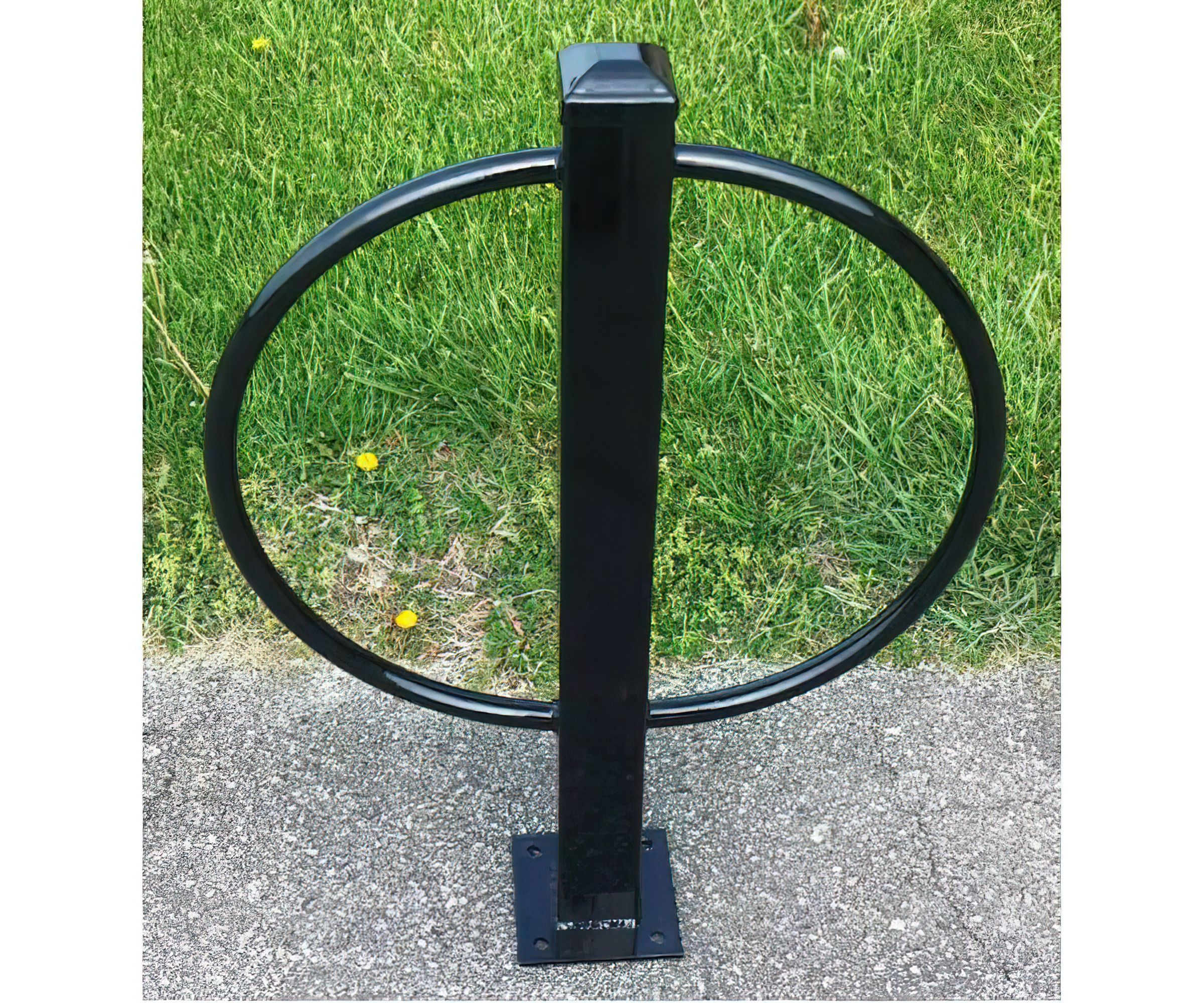 Steel Bollard Bike Rack Park Decor