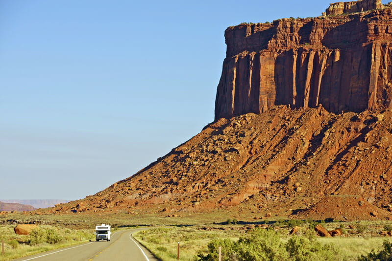 driving to an rv boondocking camping location