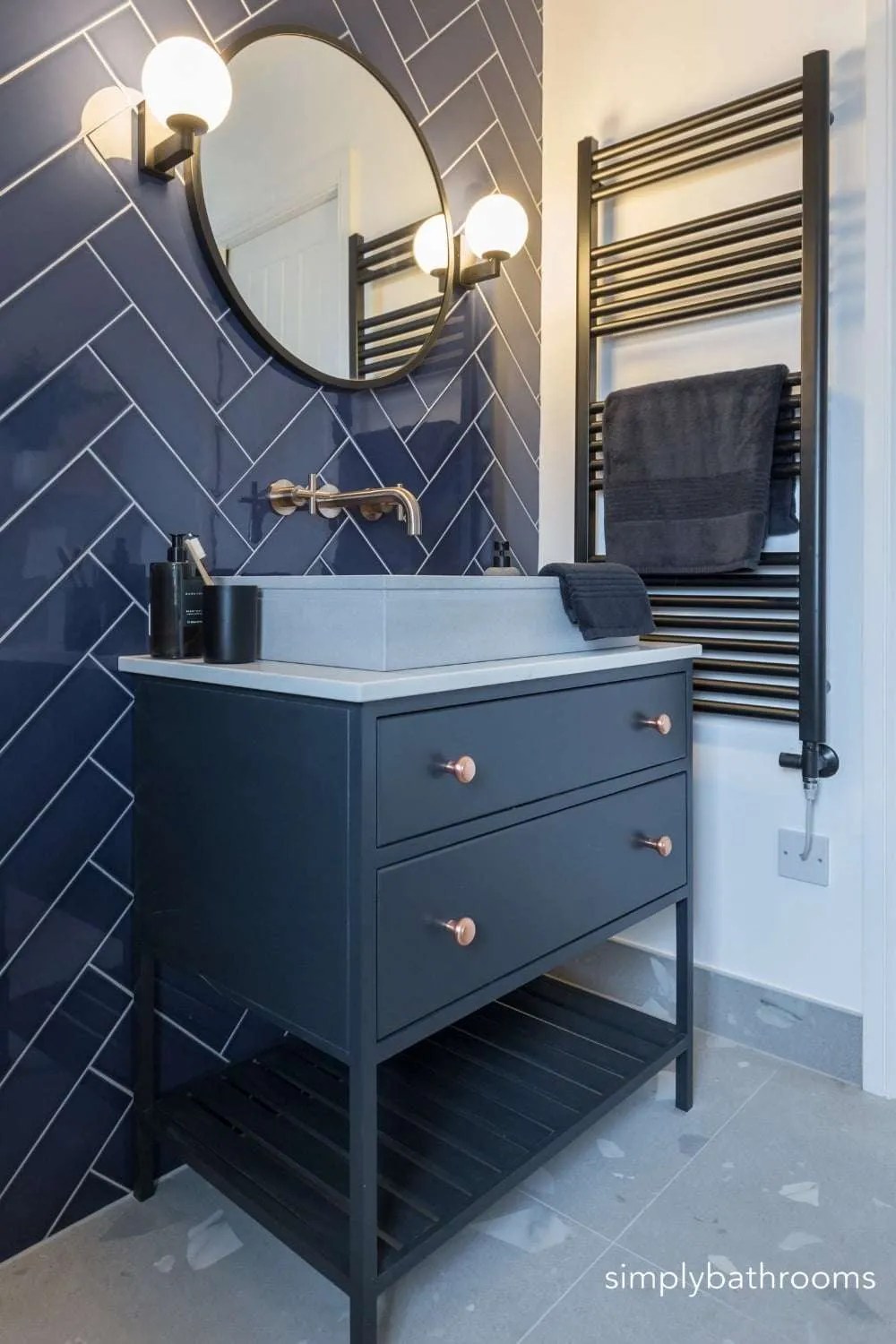 The Italian 2 Drawer Vanity Unit Parker & Howley