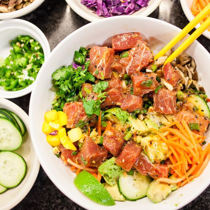 Ahi Tuna Poke Bowls
