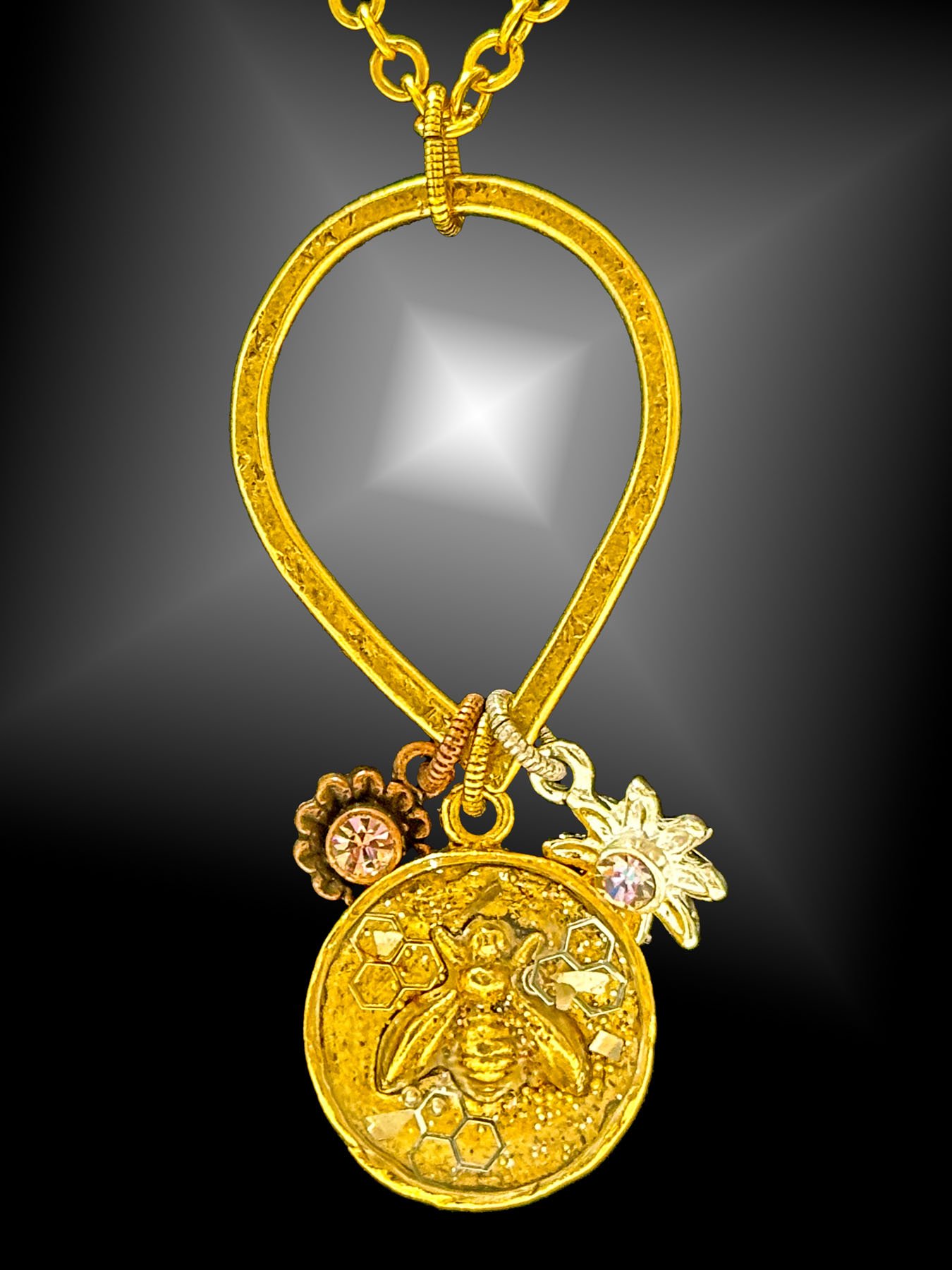 03.Enjoy Yourself Honey Bee Pendant Tawna Wilsey Parklane Gallery