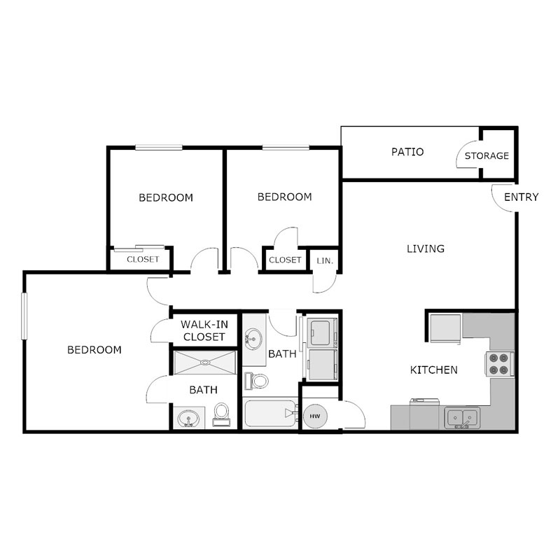 Floor Plans Park Run Apartments Le Claire, Iowa A PRE/3 Property